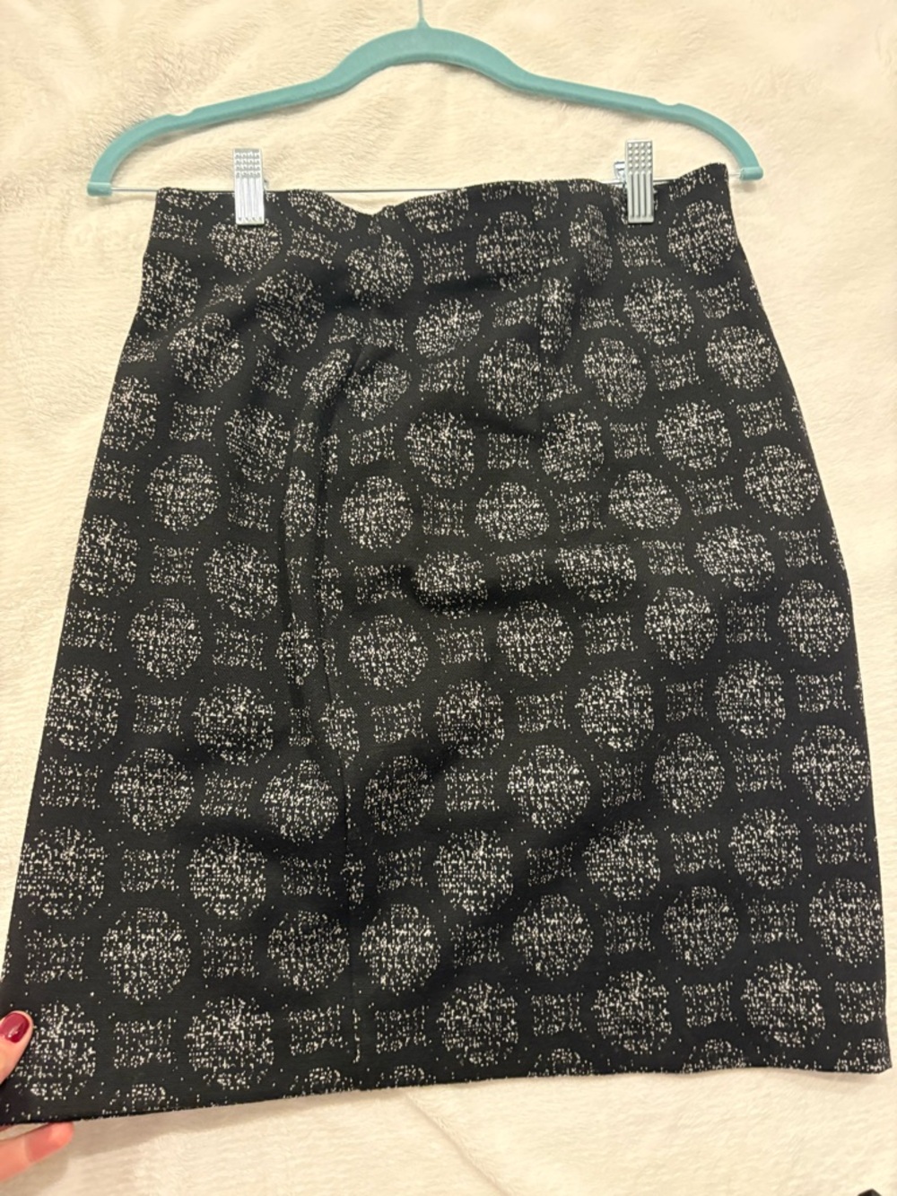 Glittery and classy Black Patterned Pencil Skirt - Women's